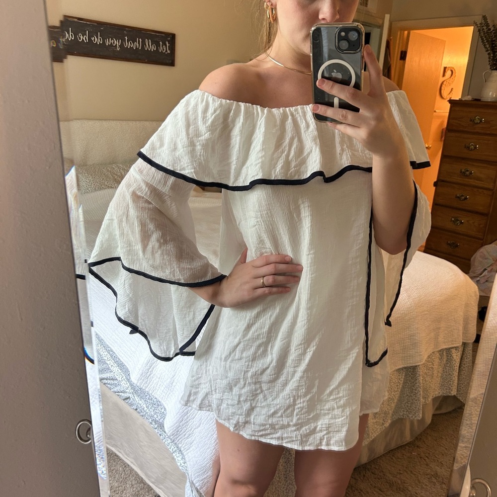 White Off-Shoulder Mini Dress